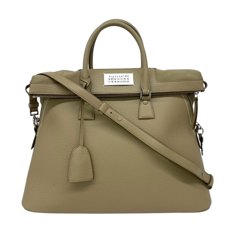 【Maison Margiela】メゾンマルジェラ 5AC ラージ S56WG0092 ハンドバッグ レザー レディース 2WAY ベージュ トート ショルダー メンズ