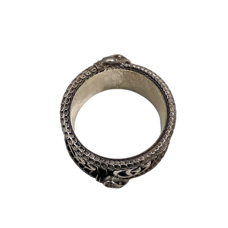 【中古】【GUCCI】グッチ ダブルGスネークメタル リング・指輪 シルバー925 メンズ