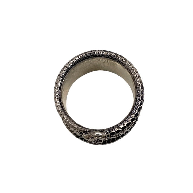 【中古】【GUCCI】グッチ ダブルGスネークメタル リング・指輪 シルバー925 メンズ
