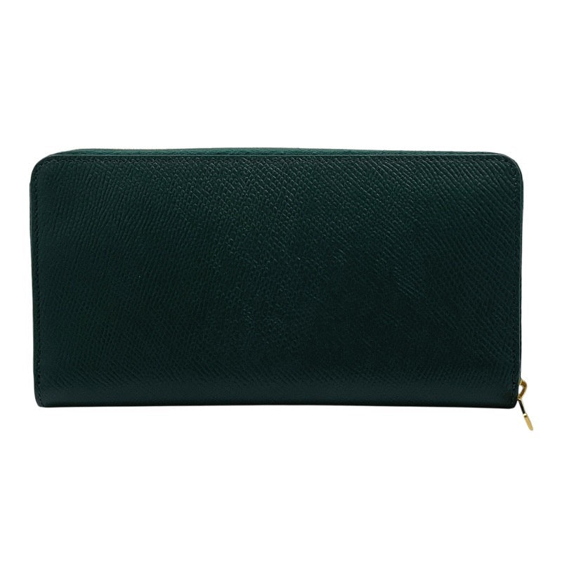 【CELINE】セリーヌ ラージ ジップドウォレット 10B553BEL.31AN 長財布 レザー レディース 新ロゴ グリーン 緑 ラウンドファスナー
