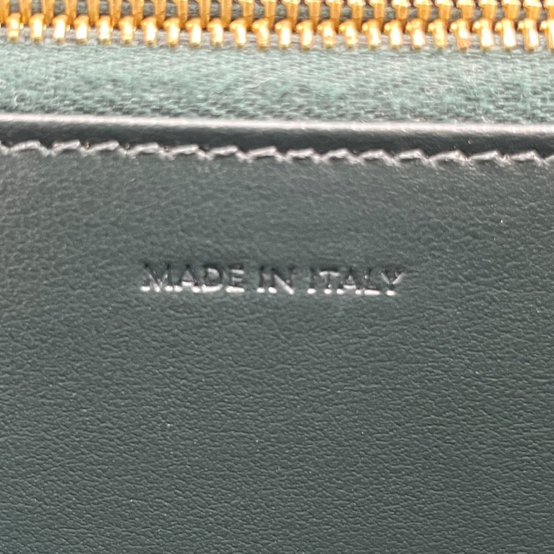 【CELINE】セリーヌ ラージ ジップドウォレット 10B553BEL.31AN 長財布 レザー レディース 新ロゴ グリーン 緑 ラウンドファスナー