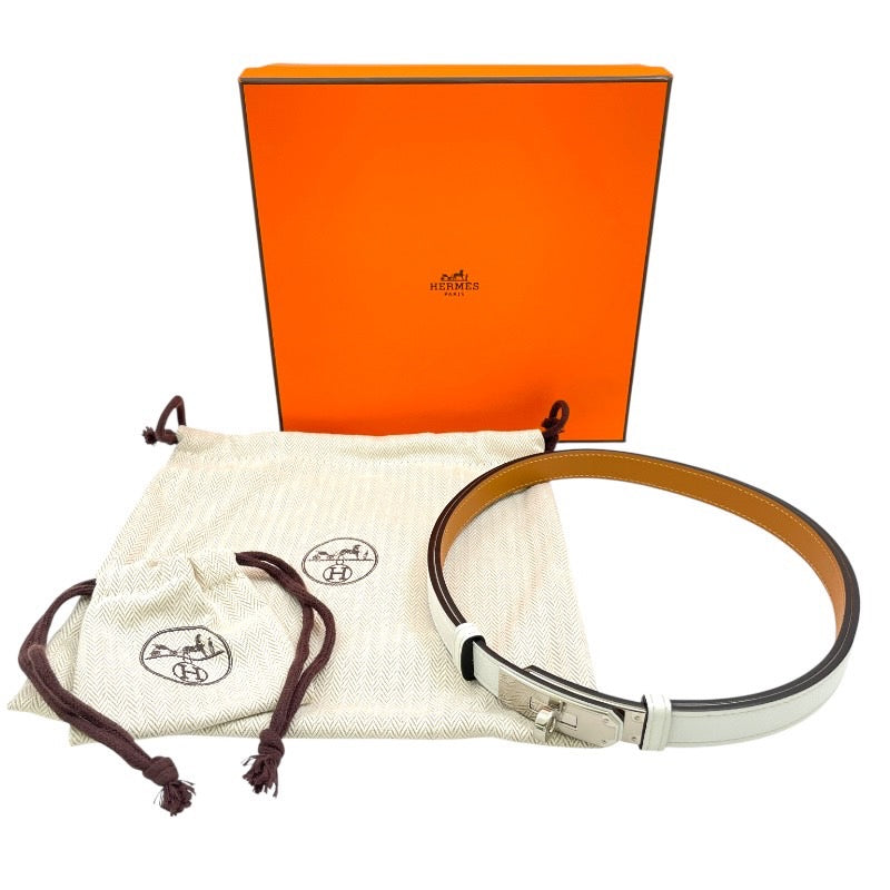 【HERMES】エルメス ケリー ベルト レザー レディース 新品未使用 A刻印 2017年製造 ホワイト 白