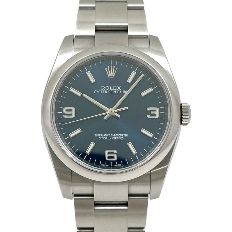【ROLEX】ロレックス オイスターパーペチュアル 116000 腕時計 ステンレススチール メンズ ランダム番 2019年ギャラ ブルー369 青文字盤 自動巻き