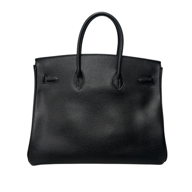 【HERMES】エルメス バーキン35 ハンドバッグ アルデンヌ レディース □E刻印 2001年製造 ブラック 黒 ゴールド金具