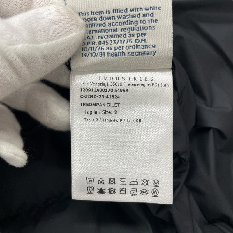 【MONCLER】モンクレール トロンパン TREOMPAN GILET ダウンベスト ナイロン メンズ サイズ2 黒 ブラック