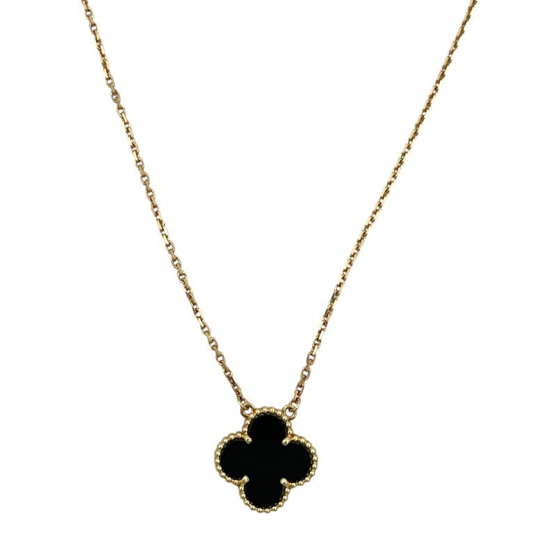 【Van Cleef & Arpels】ヴァンクリーフ＆アーペル ヴィンテージアルハンブラ VCARA45800 ネックレス K18イエローゴールド レディース 750 オニキス 保証書付 ギャラ付