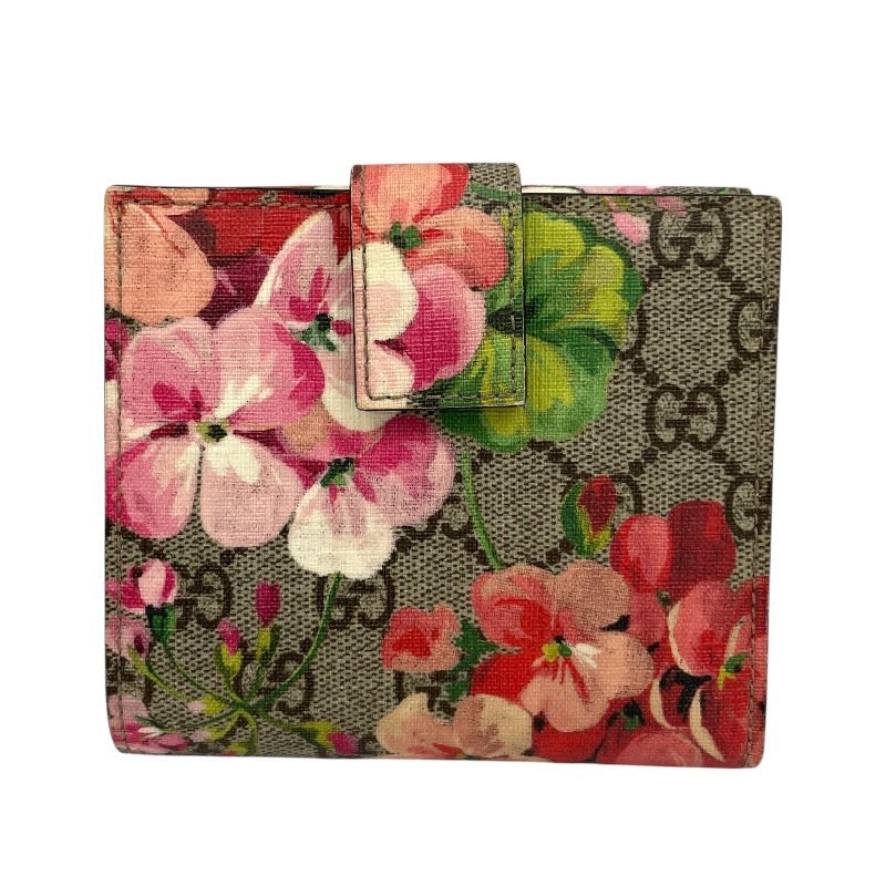 【GUCCI】グッチ Wホック 410071 二つ折り財布 レディース GGスプリーム フワラー 花柄