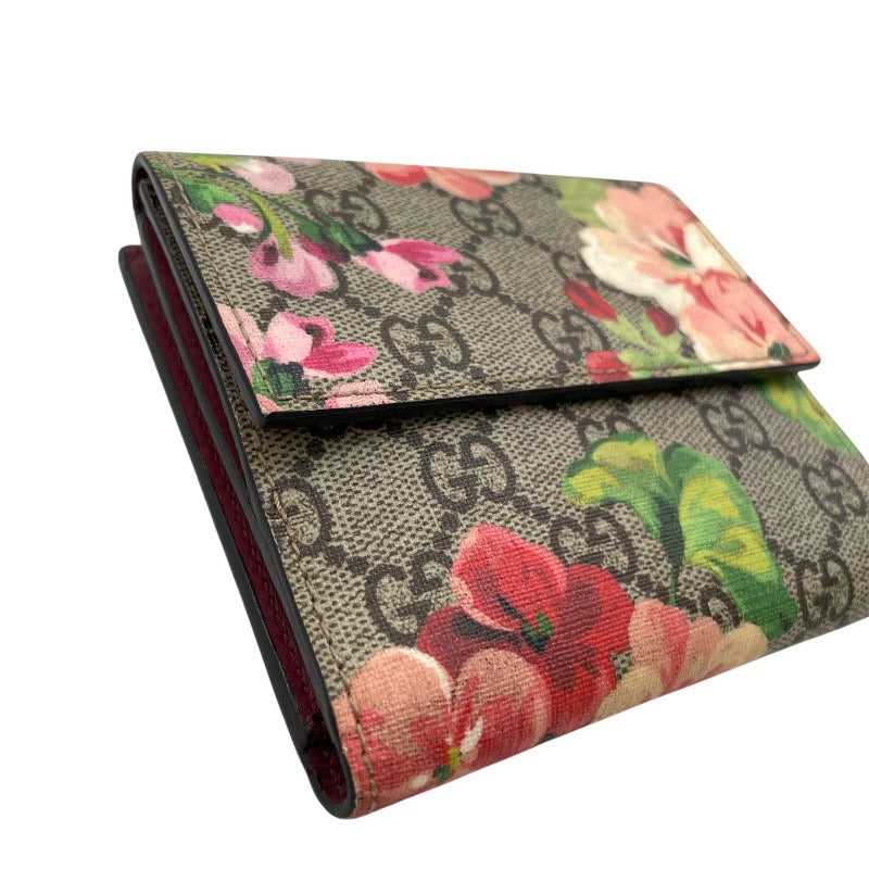 【GUCCI】グッチ Wホック 410071 二つ折り財布 レディース GGスプリーム フワラー 花柄