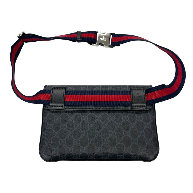 【GUCCI】グッチ スモール ベルトバッグ 792091 ウエストバッグ メンズ GGスプリーム ボディバッグ ショルダー 黒 ブラック