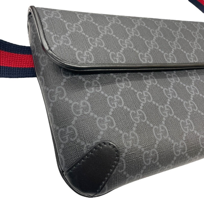 【GUCCI】グッチ スモール ベルトバッグ 792091 ウエストバッグ メンズ GGスプリーム ボディバッグ ショルダー 黒 ブラック