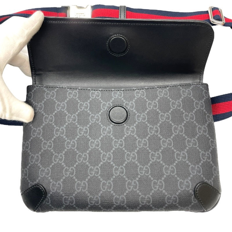【GUCCI】グッチ スモール ベルトバッグ 792091 ウエストバッグ メンズ GGスプリーム ボディバッグ ショルダー 黒 ブラック