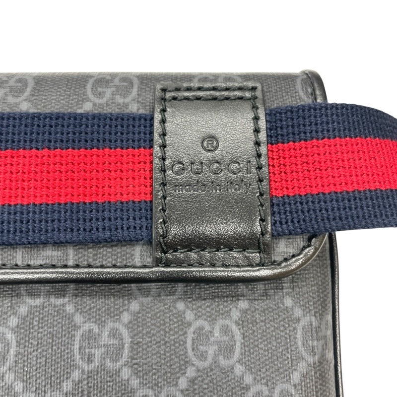 【GUCCI】グッチ スモール ベルトバッグ 792091 ウエストバッグ メンズ GGスプリーム ボディバッグ ショルダー 黒 ブラック