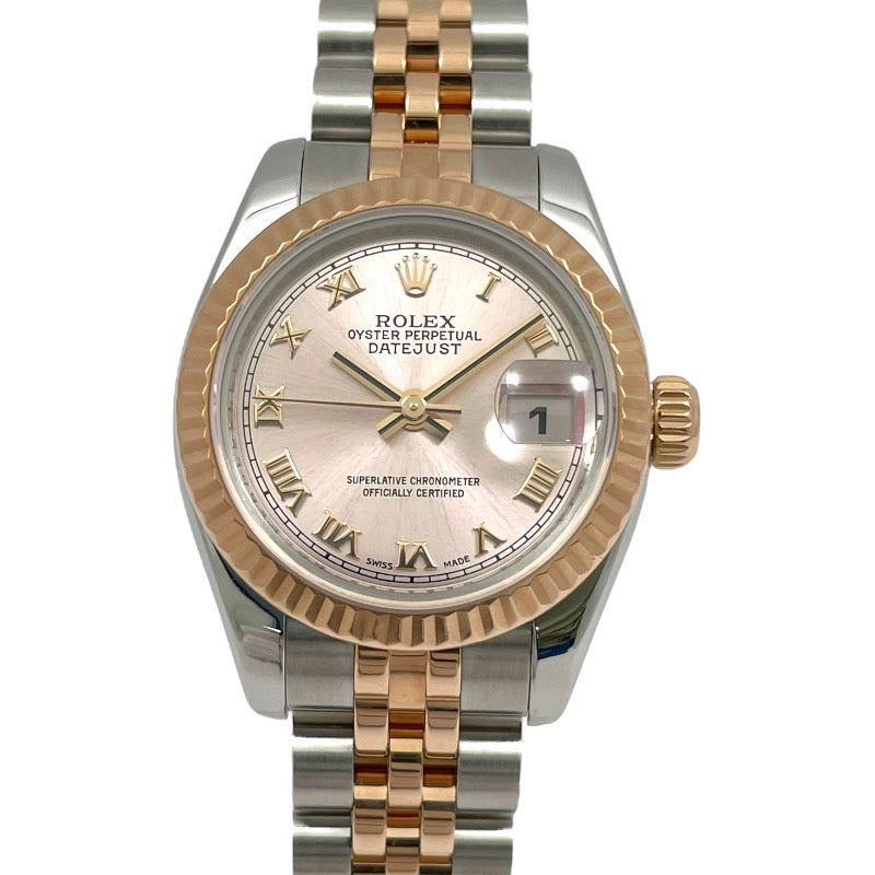 【中古】【ROLEX】ロレックス デイトジャスト26 179171 腕時計 SS/PG　レディース