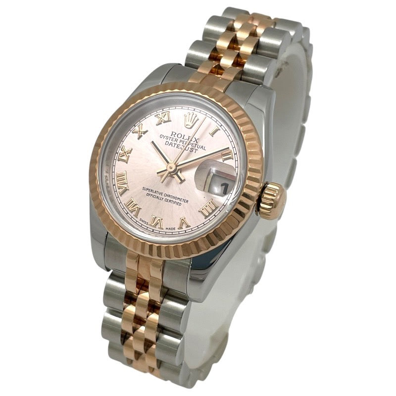 【中古】【ROLEX】ロレックス デイトジャスト26 179171 腕時計 SS/PG　レディース
