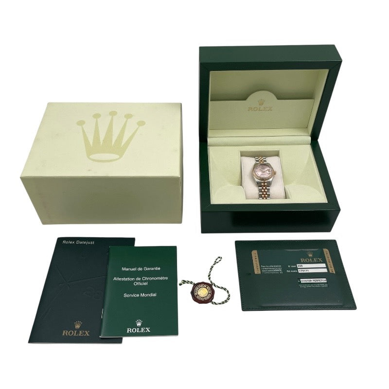 【中古】【ROLEX】ロレックス デイトジャスト26 179171 腕時計 SS/PG　レディース