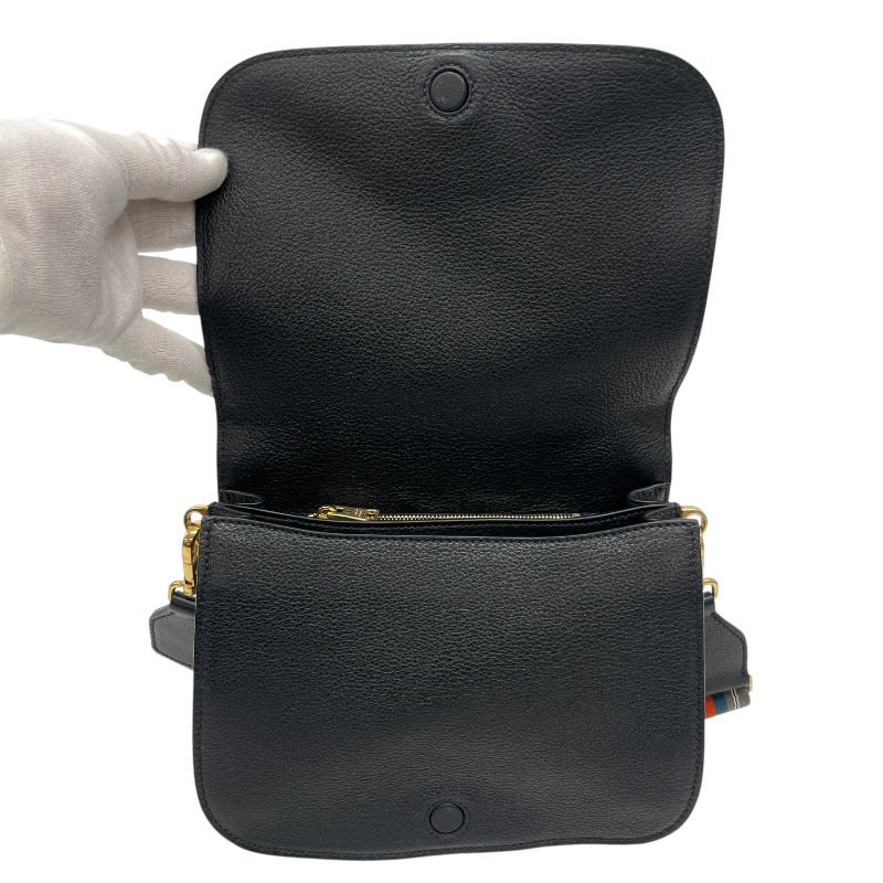 【PRADA】プラダ ヴィッテロダイノ クロスボディ 1BD274 ショルダーバッグ レザー レディース 黒 ブラック ポシェット RFID