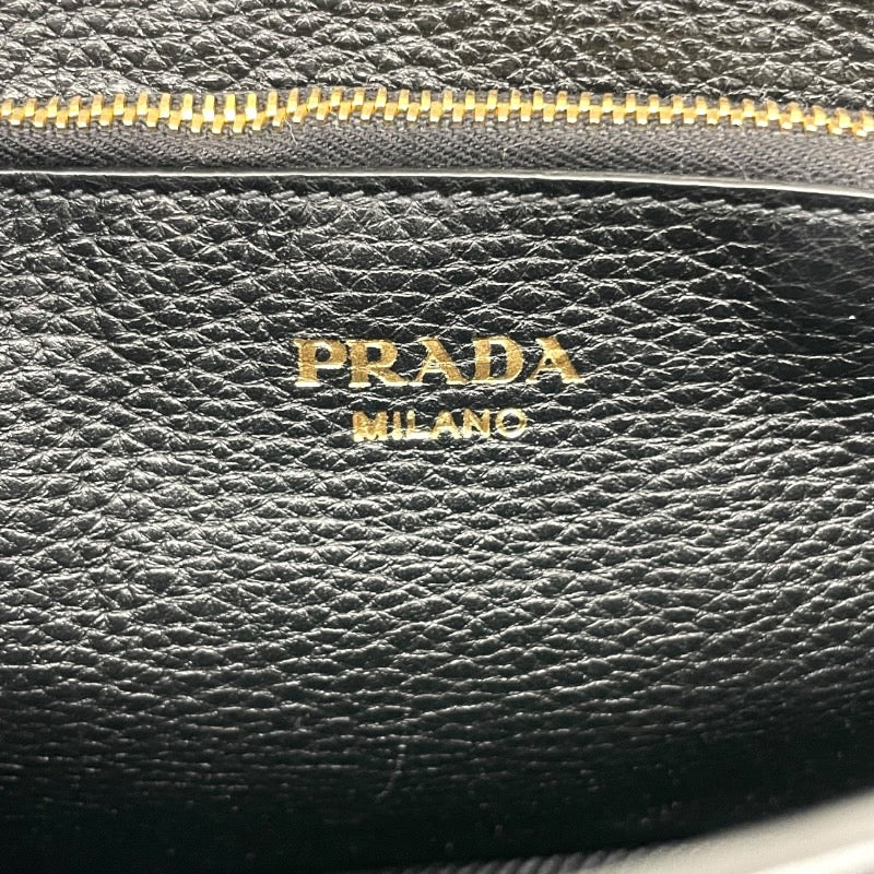 【PRADA】プラダ ヴィッテロダイノ クロスボディ 1BD274 ショルダーバッグ レザー レディース 黒 ブラック ポシェット RFID