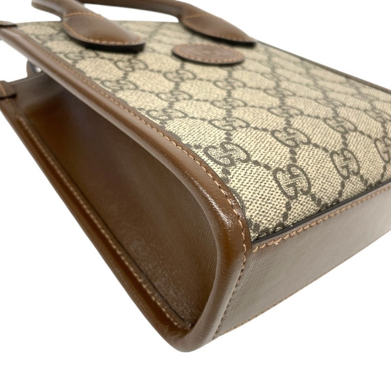 【GUCCI】グッチ インターロッキングG ミニトート 671623 ハンドバッグ レディース 2WAY ショルダー GGスプリーム