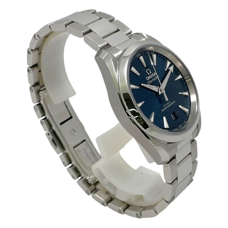 【OMEGA】オメガ シーマスター アクアテラ 220.10.38.20.03.001 腕時計 ステンレススチール メンズ 自動巻き コーアクシャル マスタークロノメーター ブルー 青文字盤