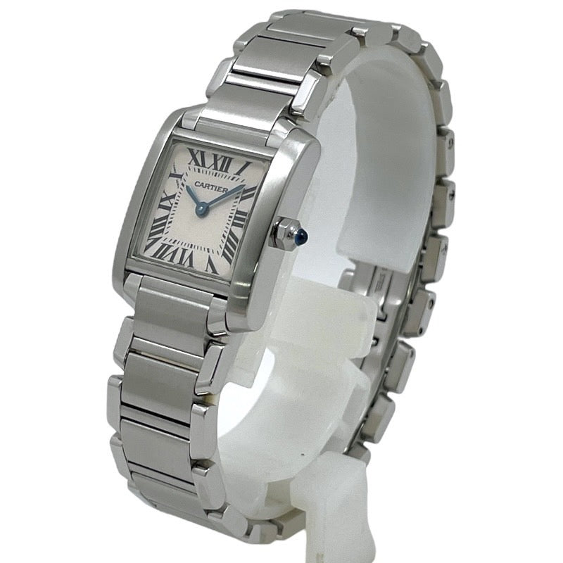 【CARTIER】カルティエ タンクフランセーズSM W51008Q3 腕時計 ステンレススチール レディース クォーツ