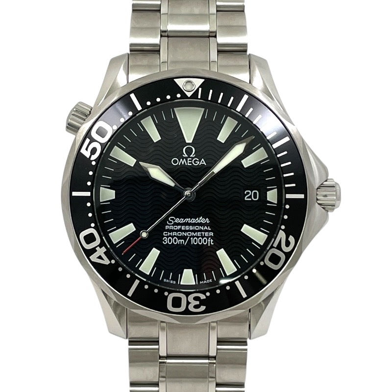 OMEGA 自動巻きクロノグラフ ブラック 新品)OMEGA オメガ シーマスター ダイバー コーアクシャル