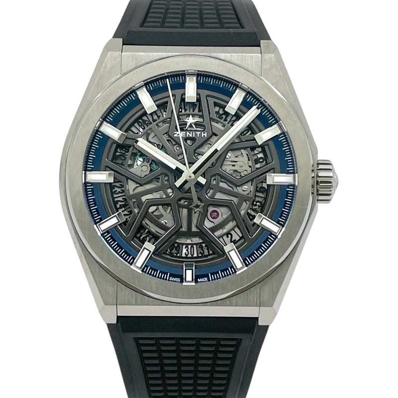 【ZENITH】ゼニス デファイ クラシック 95.9000.670/78.R782 腕時計 チタン メンズ 自動巻き スケルトン ラバーベルト
