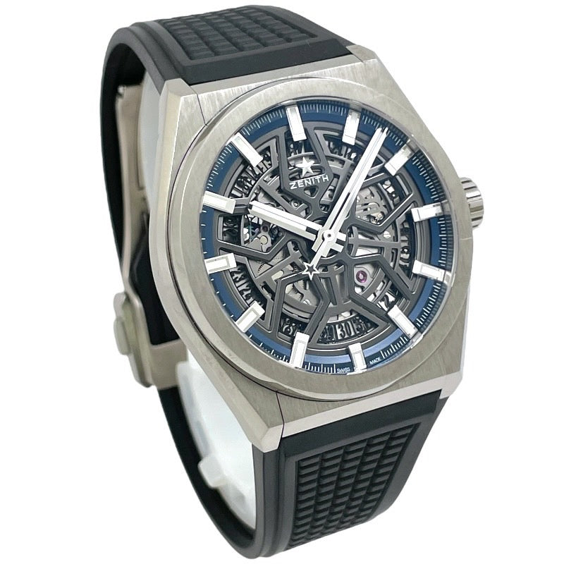 【ZENITH】ゼニス デファイ クラシック 95.9000.670/78.R782 腕時計 チタン メンズ 自動巻き スケルトン ラバーベルト