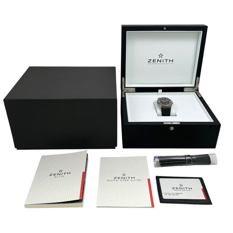 【ZENITH】ゼニス デファイ クラシック 95.9000.670/78.R782 腕時計 チタン メンズ 自動巻き スケルトン ラバーベルト