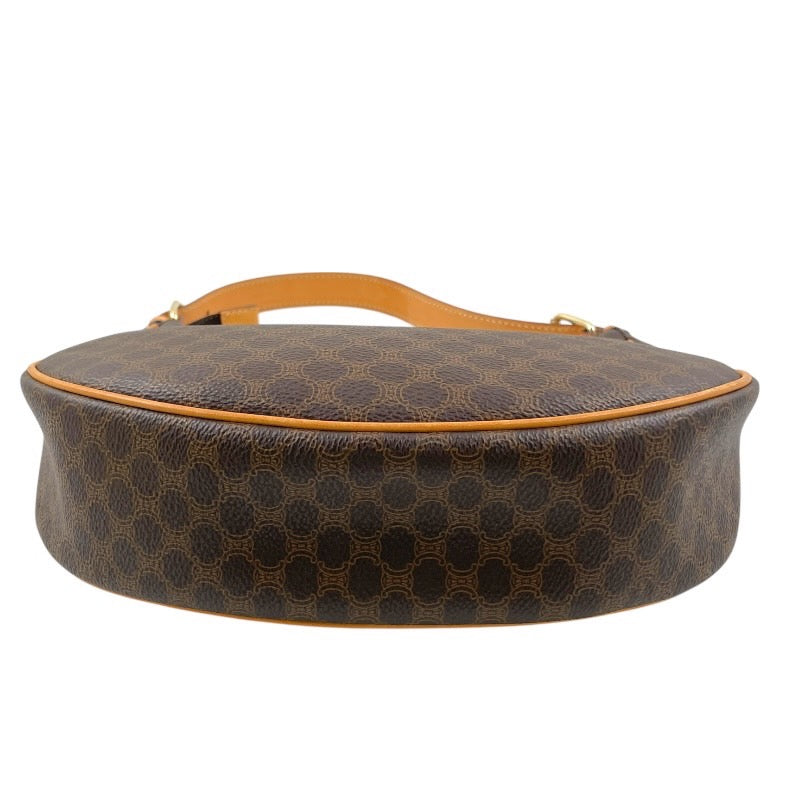 【CELINE】セリーヌ マカダム ワンショルダー ショルダーバッグ レザー レディース セミショル ハンド アクセサリーポーチ ブラウン CE00/24