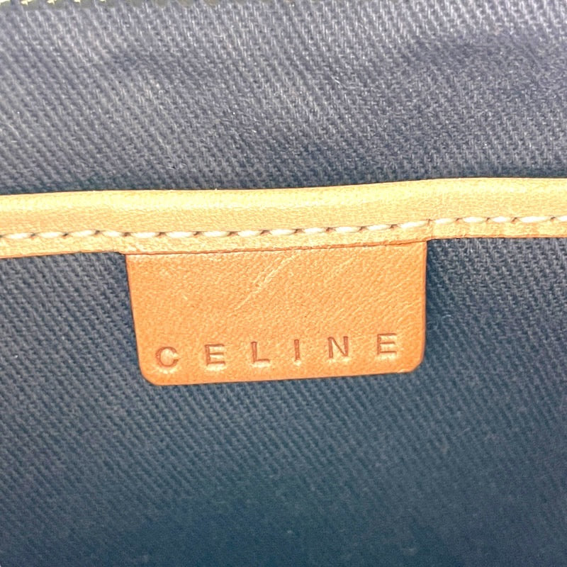 【CELINE】セリーヌ マカダム ワンショルダー ショルダーバッグ レザー レディース セミショル ハンド アクセサリーポーチ ブラウン CE00/24