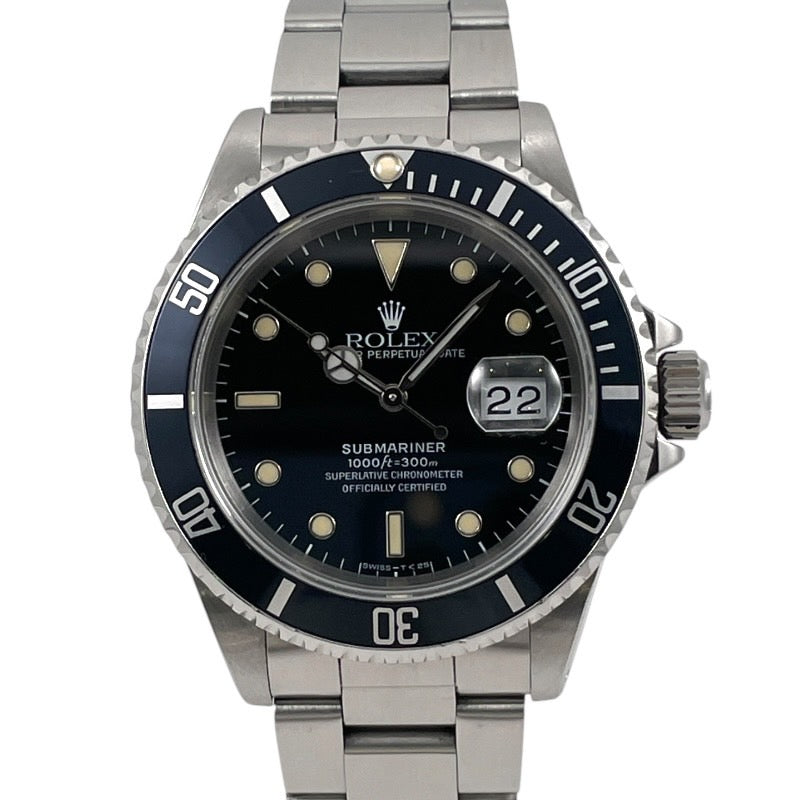【ROLEX】ロレックス サブマリーナー 16610 腕時計 ステンレススチール メンズ N番 自動巻き ブラック トリチウム