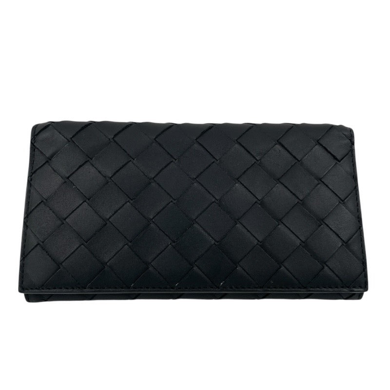 【BOTTEGAVENETA】ボッテガヴェネタ イントレチャート ロングウォレット 749436VCPQ51005 長財布 レザー メンズ 長札入れ 黒 ブラック