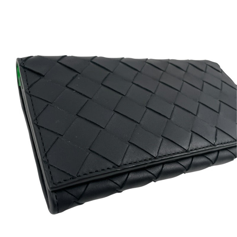 【BOTTEGAVENETA】ボッテガヴェネタ イントレチャート ロングウォレット 749436VCPQ51005 長財布 レザー メンズ 長札入れ 黒 ブラック