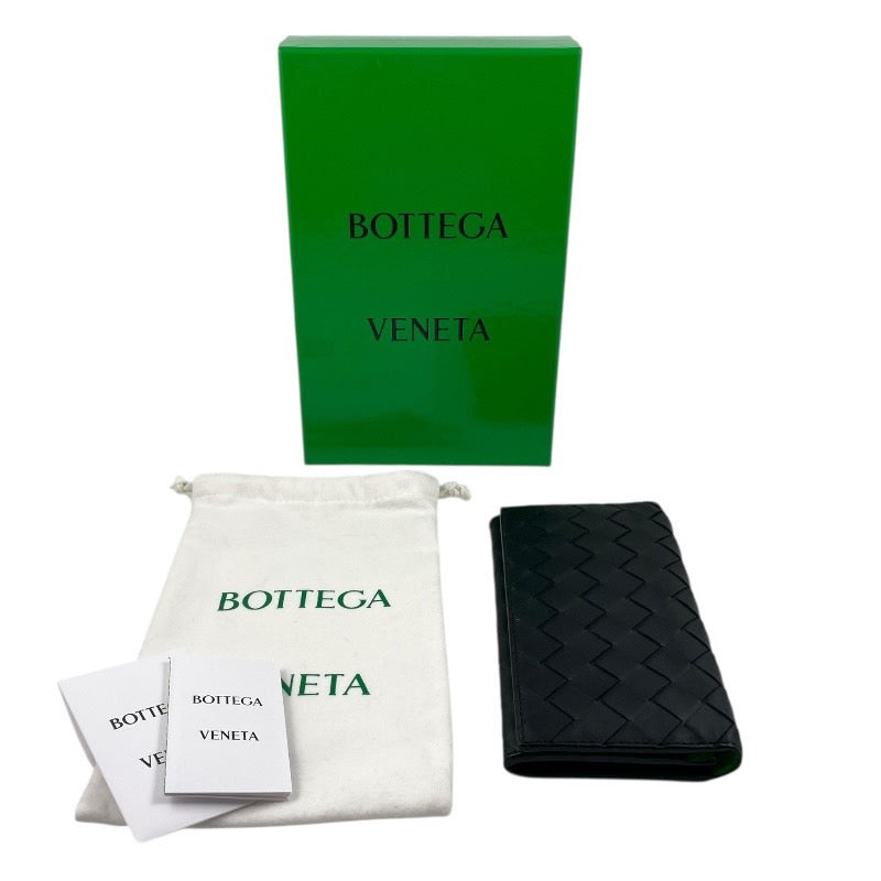 ⭐️新品未使用⭐️ ボッテガヴェネタ　イントレチャート　ロングウォレット　レザー BOTTEGA VENETA (ボッテガ・ヴェネタ) レザー イントレチャート