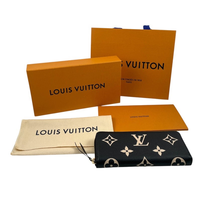 【LOUIS VUITTON】ルイ・ヴィトン ポルトフォイユ クレマンス M82338 長財布 レザー レディース モノグラム アンプラント バイカラー 未使用品