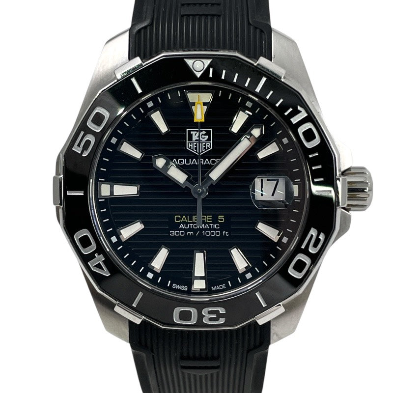 【TAG HEUER】タグホイヤー アクアレーサー キャリバー5 WAY211A.FT6068 腕時計 SS/ラバー メンズ 自動巻き 黒文字盤 ブラック