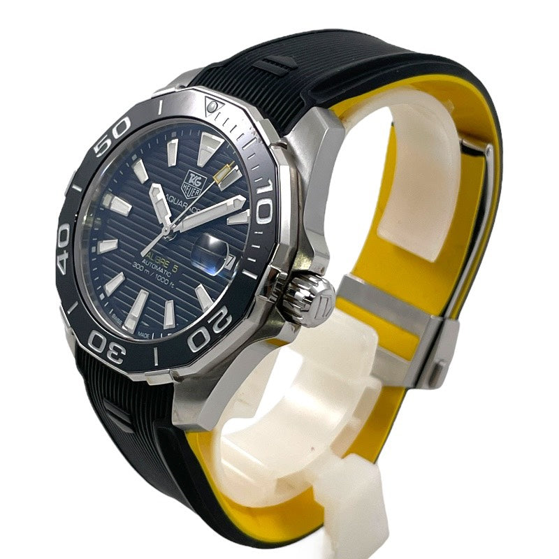 【TAG HEUER】タグホイヤー アクアレーサー キャリバー5 WAY211A.FT6068 腕時計 SS/ラバー メンズ 自動巻き 黒文字盤 ブラック