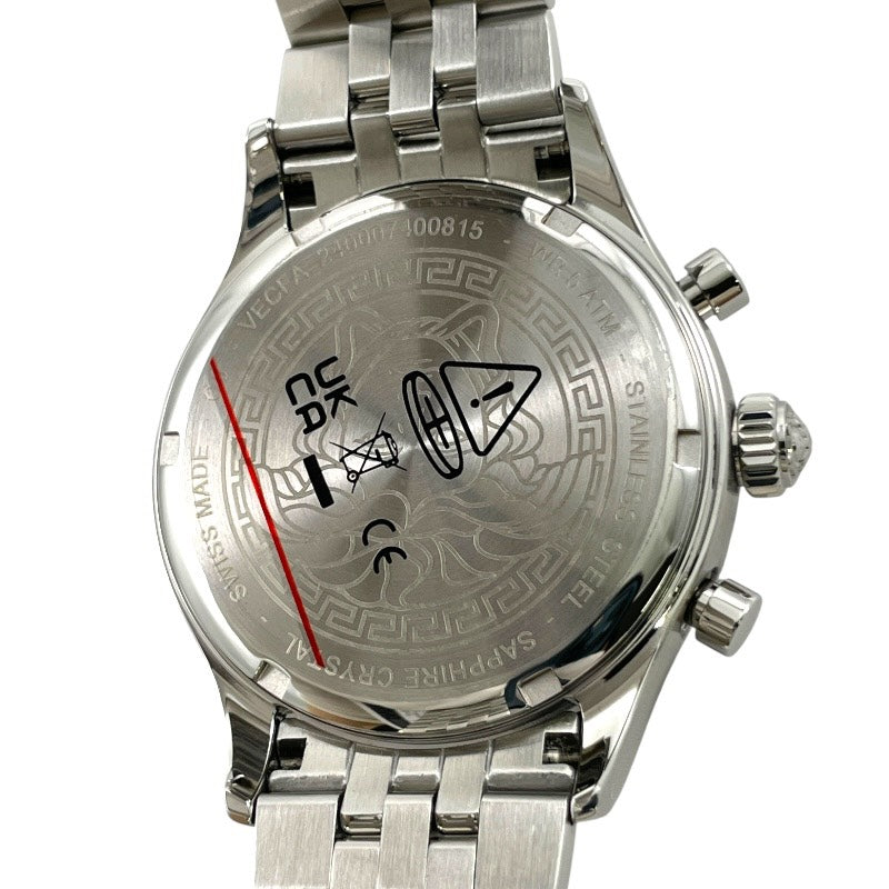 【VERSACE】ヴェルサーチ ヘレニウム クロノグラフ VECFA0124 腕時計 ステンレススチール メンズ クォーツ 青文字盤 ブルー