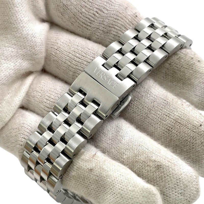 【VERSACE】ヴェルサーチ ヘレニウム クロノグラフ VECFA0124 腕時計 ステンレススチール メンズ クォーツ 青文字盤 ブルー