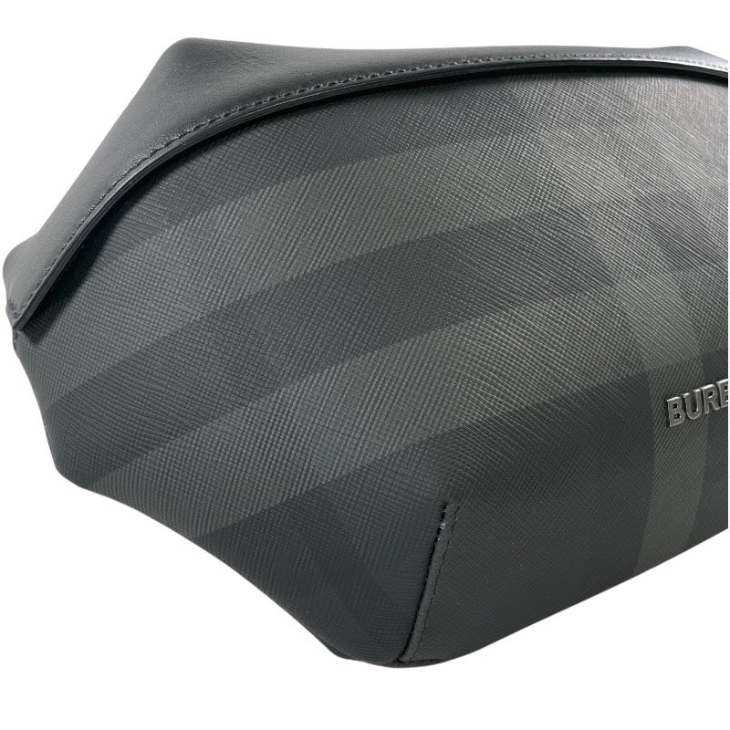 【BURBERRY】バーバリー ウエストバッグ 80673981 ウエストバッグ レザー メンズ チェック柄 ブラック ボディ ショルダー