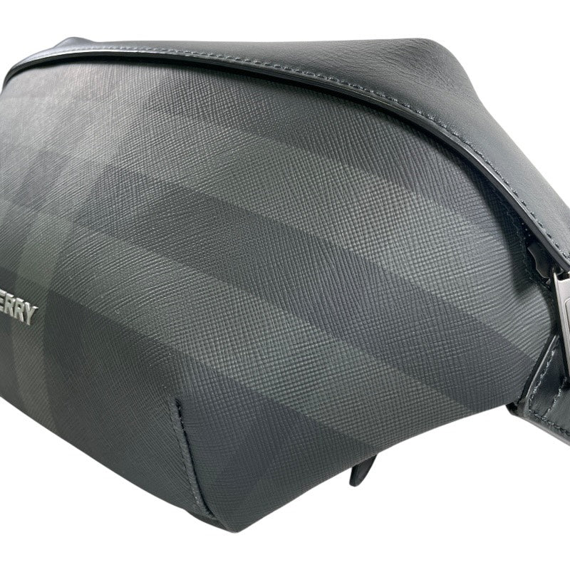 【BURBERRY】バーバリー ウエストバッグ 80673981 ウエストバッグ レザー メンズ チェック柄 ブラック ボディ ショルダー