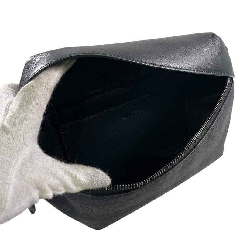 【BURBERRY】バーバリー ウエストバッグ 80673981 ウエストバッグ レザー メンズ チェック柄 ブラック ボディ ショルダー