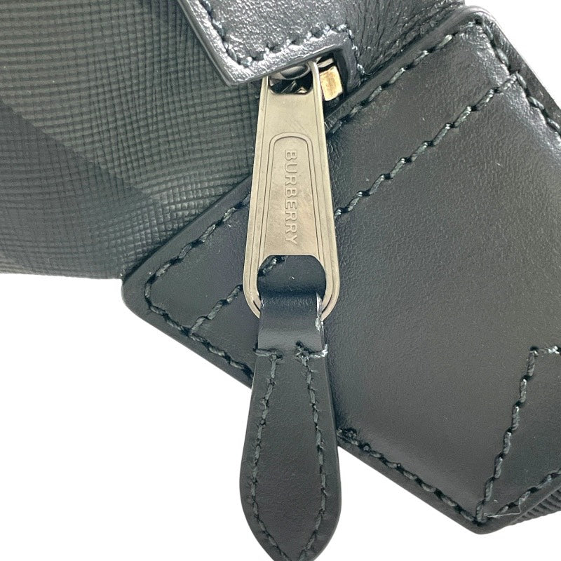 【BURBERRY】バーバリー ウエストバッグ 80673981 ウエストバッグ レザー メンズ チェック柄 ブラック ボディ ショルダー