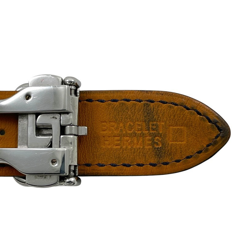 【HERMES】エルメス アルソー クロノグラフ AR4.910a 腕時計 SS/レザー メンズ 自動巻き ブラック 黒文字盤