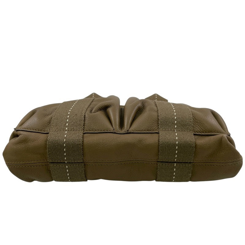 【HERMES】エルメス キャラバンホリゾンタルPM ハンドバッグ レザー レディース カーキ 2WAY ショルダー メンズ