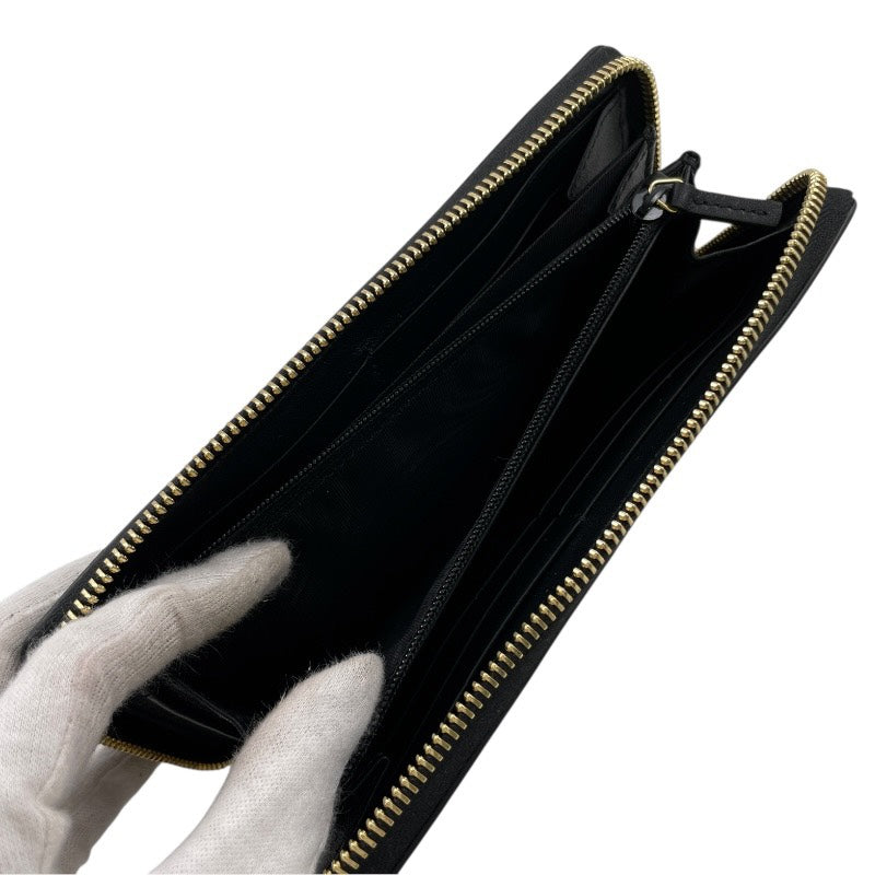 【GUCCI】グッチ インターロッキングG ジップアラウンドウォレット 658839 長財布 レザー メンズ 黒 ブラック ラウンドファスナー レディース