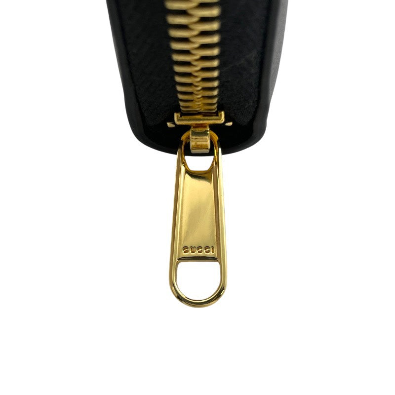 【GUCCI】グッチ インターロッキングG ジップアラウンドウォレット 658839 長財布 レザー メンズ 黒 ブラック ラウンドファスナー レディース