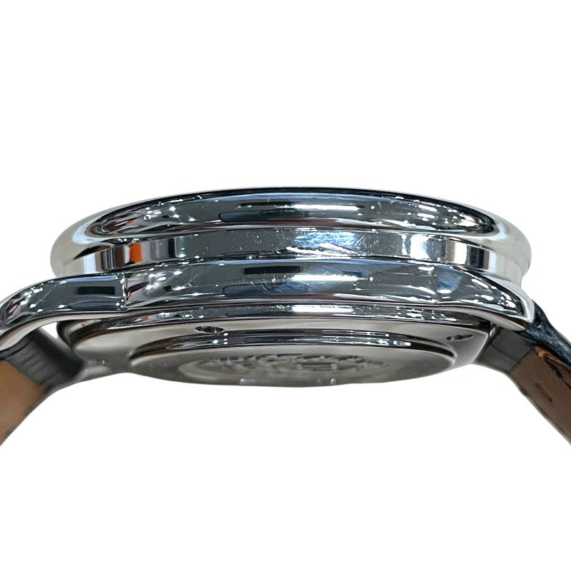 HERMES アナログ腕時計 黒レザー HERMES 時計 ケープコッド 黒 レザー ケープコッド 黒文字盤 SS