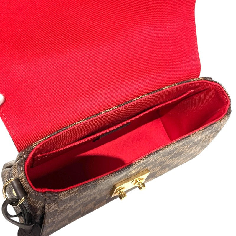 【LOUIS VUITTON】ルイ・ヴィトン クロワゼット N53000 ハンドバッグ レディース ダミエエベヌ 2WAY ショルダー ミニバッグ