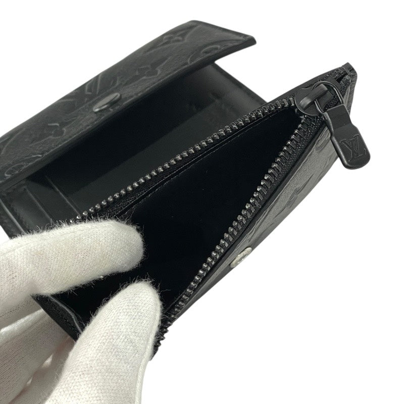 【LOUIS VUITTON】ルイ・ヴィトン ヴィクター･ウォレット M12635 三つ折り財布 レザー メンズ モノグラムシャドウ 黒 ブラック ノワール